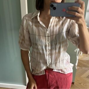 Easy Breezy Burberry Nova Check 
Summer Blouse 
Size : UK 14 US 12